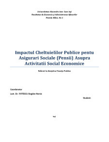 Impactul cheltuielilor publice pentru asigurările sociale - Pagina 1
