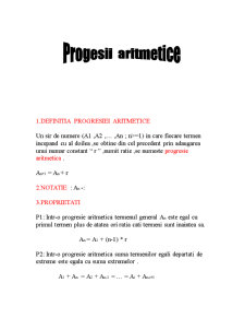 Progresii Aritmetice și Geometrice - Pagina 1