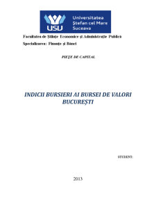 Indici bursieri ai Bursei de Valori București - Pagina 1