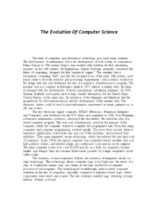 The Evolution of Computer Science - Pagina 1