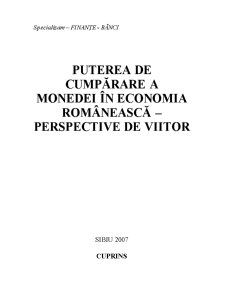Puterea de Cumpărare a Monedei în Economia Românească - Perspective de Viitor - Pagina 2