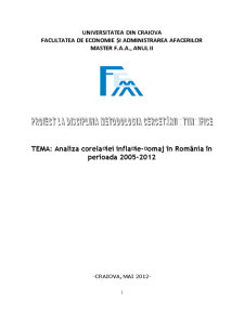 Analiza Corelației inflație-șomaj în România în Perioada 2005-2012 - Pagina 1