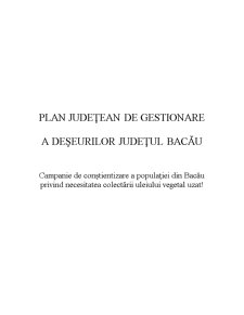 Plan Județean de Gestionare a Deșeurilor Județul Bacău - Pagina 2