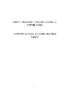 Conținutul Economic și Funcțiile Finanțelor Publice - Pagina 1