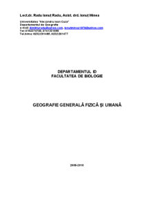 Geografie Generală Fizică și Umană - Pagina 1