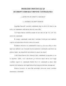 Probleme Procesuale și de Drept Comparat privind Contrabanda - Pagina 1