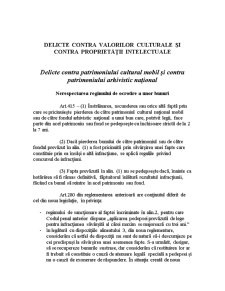 Delicte Contra Valorilor Culturale și Contra Proprietății Intelectuale - Pagina 1