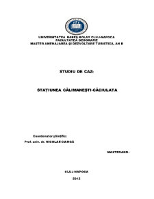 Studiu de caz stațiunea balneară Călimănești Căciulata - Pagina 1