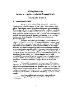 Abilități Necesare pentru a Reuși în Profesia de Relaționist - Pagina 1