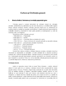 Cultura și Civilizația Greacă - Pagina 1