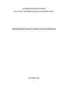 Propunere de politică publică - transport - Pagina 1