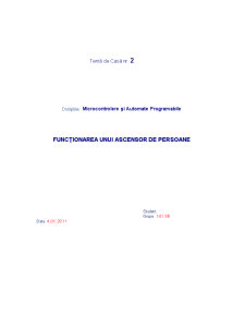 Microcontrolere și Automate Programabile - Pagina 1