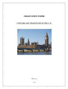 Customs and Traditions în the UK - Pagina 1