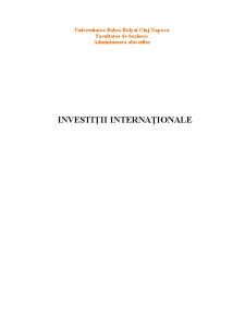 Investiții Internaționale - Pagina 1