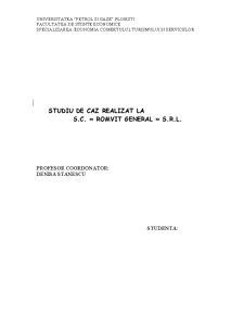 Studiu de Caz Realizat la S.C. Romvit General S.R.L. - Pagina 1