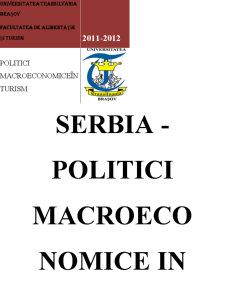 Serbia - politici macroeconomice în turism - Pagina 1