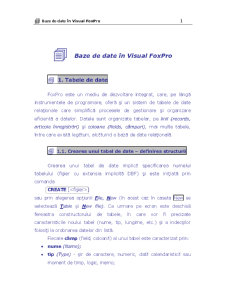 Baze de Date în Visual Foxpro - Pagina 1
