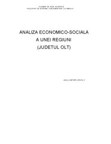 Analiza economico-socială a unei regiuni - Pagina 1