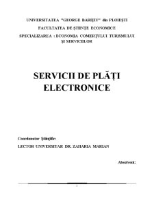 Servicii de Plăți Electronice - Pagina 1