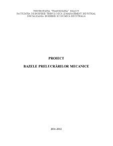 Bazele Prelucrărilor Mecanice - Pagina 1