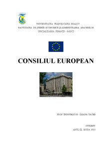 Consiliul European - Pagina 1