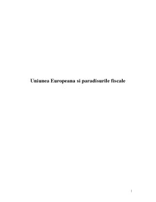 Uniunea Europeană și paradisurile fiscale - Pagina 1