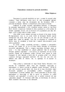 Naționalisme Românești în Perioada Interbelică - Pagina 1