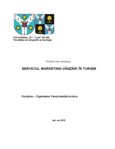 Serviciul marketing - vânzări în turism - Pagina 1