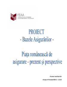 Piața românească de asigurare - prezent și perspective - Pagina 1