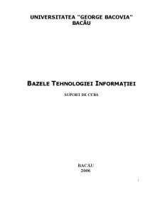 Bazele Tehnologiei Informației - Pagina 1