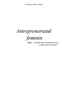 Antreprenoriatul Feminin - Pagina 2