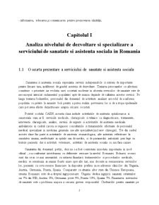 Analiza nivelului de dezvoltare și specializare a serviciului de sănătate și asistența socială în România - Pagina 2