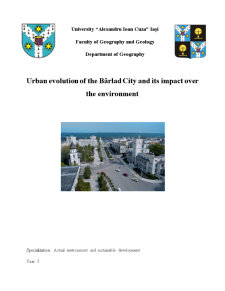 Urban Evolution of the Bârlad City and Its Impact Over the Environment - Pagina 1