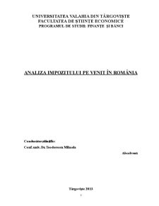 Analiza Impozitului pe Venit în România - Pagina 2