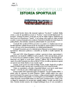 Istoria Sportului - Originea Hocheiului - Pagina 1