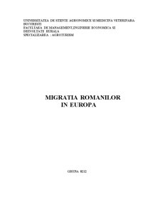 Migrația românilor în Europa - Pagina 1