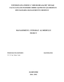 Evaluarea Posibilității de Implementare a Unui Sistem de Management de Mediu în Cadrul Activității Industriale de Fabricare a Sticlei de Construcții - Pagina 1