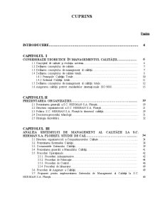 Analiza sistemului de management al calității la SC Herman Ploiești - Pagina 2