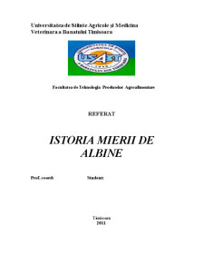 Istoria Mierii de Albine - Pagina 1
