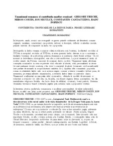 Umanismul românesc și contribuția marilor cronicari - Pagina 1