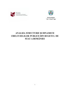 Analiza Structurii și Dinamicii Cheltuielilor Publice din Bugetul de Stat a României - Pagina 1