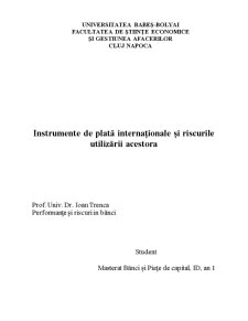 Instrumente de Plată Internaționale - Pagina 1