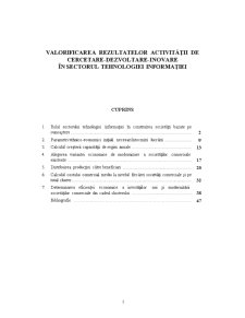 Valorificarea Rezultatelor Activității de cercetare-dezvoltare-inovare în Sectorul Tehnologiei Informației - Pagina 1