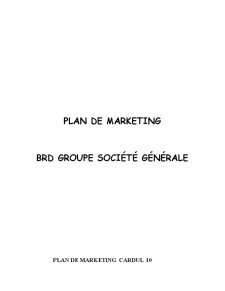 Plan de Marketing - BRD - Pagina 1