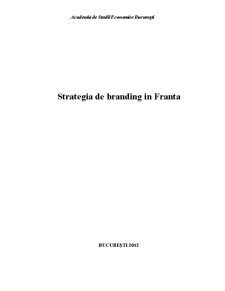 Strategia de branding în Franța - Pagina 1