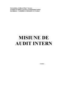 Misiune de Audit Intern - Pagina 1