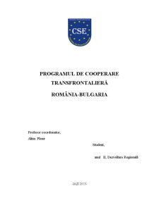 Programul de Cooperare Transfrontalieră românia-bulgaria - Pagina 1
