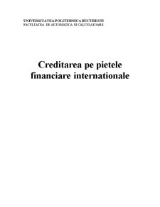 Creditarea pe piețele financiare internaționale - Pagina 1
