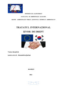 Tratatul internațional - izvor de drept - Pagina 2