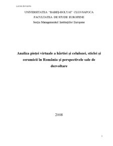 Analiza pieței virtuale a hârtiei și ceramicii în România și perspectivele sale de dezvoltare - Pagina 1